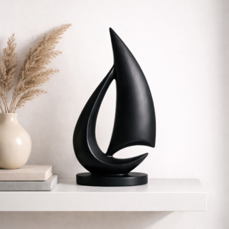 Minimalist Yelkenli Heykel | Modern Ev ve Ofis Dekorasyonu Biblo