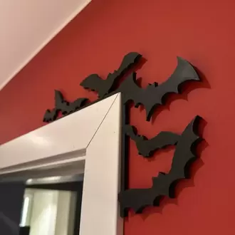 Halloween Yarasa Kapı Köşe Dekoru – Gotik Kapı Pervazı Süsü