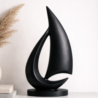 Minimalist Yelkenli Heykel | Modern Ev ve Ofis Dekorasyonu Biblo