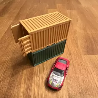 1:64 Model Araçlar İçin Konteyner Garaj ve Sergileme Kutusu