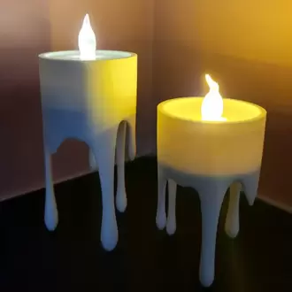 Damla Formlu Minimalist İkili Mumluk Seti | Modern Dekorasyon