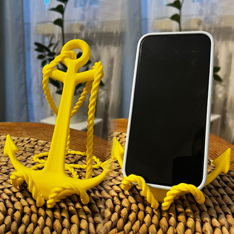 Çapa Tasarımlı Telefon Standı – Deniz Temalı Masa Üstü Telefon Tutucu