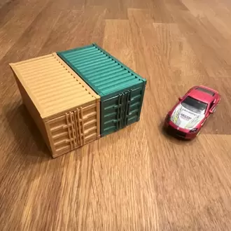 1:64 Model Araçlar İçin Konteyner Garaj ve Sergileme Kutusu