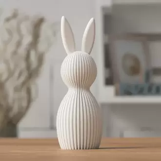 Minimalist Çizgili Tavşan Biblo | Modern Ev Dekoru