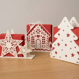 3’lü Yılbaşı Temalı Dekoratif Peçetelik Seti – Christmas Sofra Dekoru