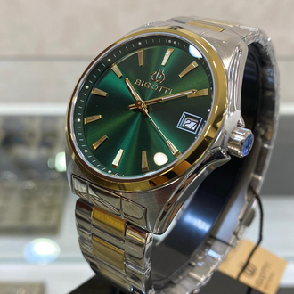 Bigotti Milano Erkek Kol Saati Yeşil Gold BG48108