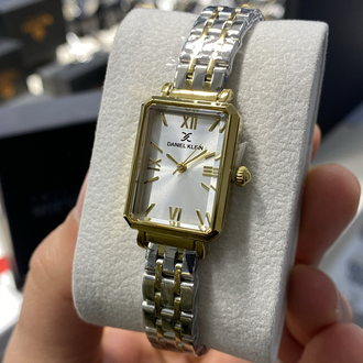 Daniel Klein Premium Kadın Kol Saati Kare Beyaz Gold