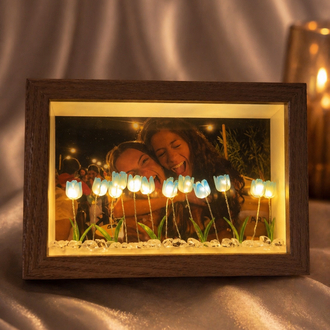 Lale gece lambası + Fotoğraf Çerçevesi