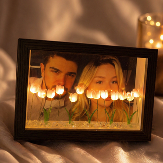 Lale gece lambası + Fotoğraf Çerçevesi