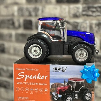 Şarjlı Nostaljik Traktör Tasarımlı Usb/Aux Çıkışlı Fm Radyolu Bluetooth Hoparlör Speaker