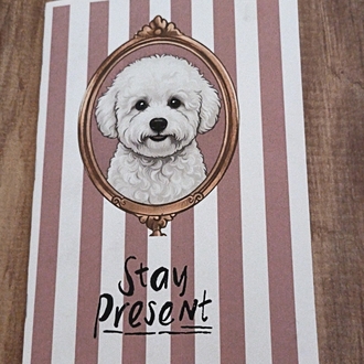 Beyaz Köpekli Defter 
