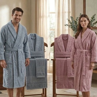 HOME COLLECTION ANEMON LIFE BAMBOO AİLE BORNOZ SETİ