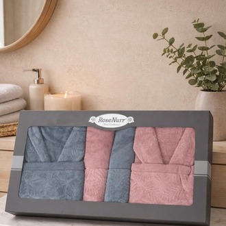 HOME COLLECTION ROSENURR AİLE BORNOZ SETİ
