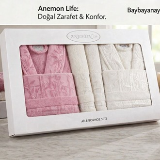 HOME COLLECTION ANEMON LIFE BAMBOO AİLE BORNOZ SETİ
