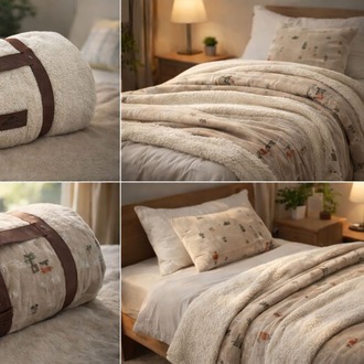 HOME COLLECTION PAMUK SHERPA YATAK ÖRTÜSÜ SETİ