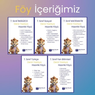7. Sınıf Tüm Dersler Yazılıya Hazırlık Föyleri