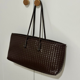 Strap Acı Kahve Örgü Model El Çantası
