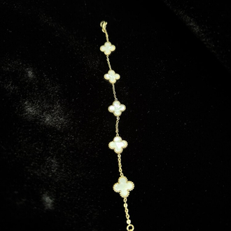 Van Cleef Bracelet - White & Gold