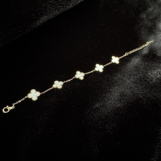 Van Cleef Bracelet - White & Gold