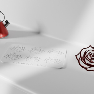  6’lı Rose Tuile Silikon Kalıbı