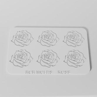  6’lı Rose Tuile Silikon Kalıbı