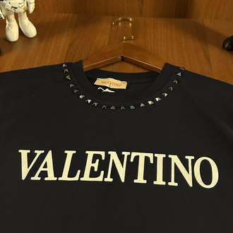 Valentino Taş Detaylı T-shirt (Lacivert)