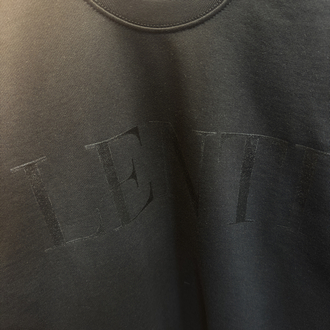 Valentino Siyah Yazılı Premium Sweat