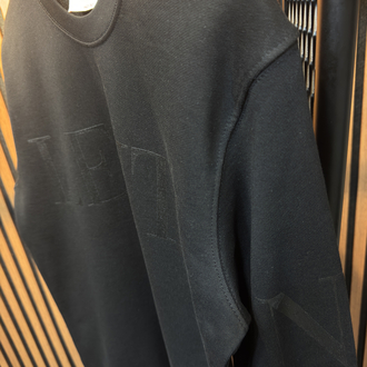 Valentino Siyah Yazılı Premium Sweat