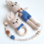 Uyku Arkadaşı/Diş Kaşıyıcı Çıngırak/Amigurumi Emzik Zinciri