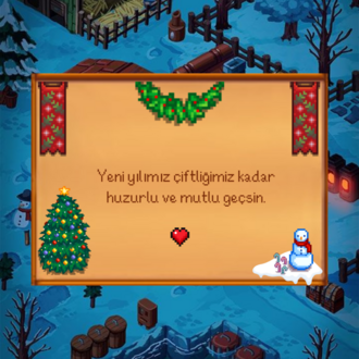 Stardew Valley Yeni Yıl Tebrik Kartı