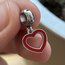 Kırmızı Kalp Charm
