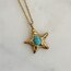 Turkuaz Taşlı Deniz Yıldızı Kolye