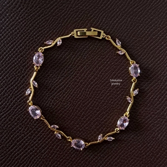 14K VIP Tulips Bileklik (pembe)