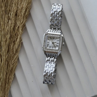 Silver Cartier Model Beyaz Saat