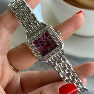 Silver Cartier Model Bordo Saat