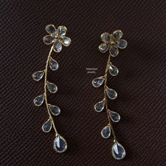 Çelik Flowers Ivy Küpe (Gold)