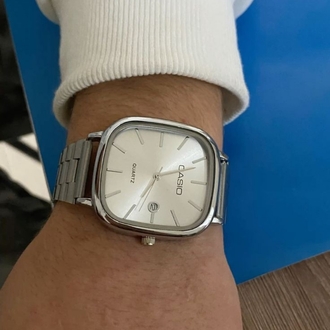 Casio Beyaz Çift Saati (Erkek)