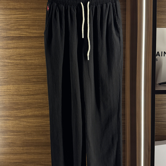 RL SİYAH KETEN PANTOLON