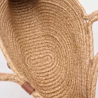 Palmie Düğmeli Handmade Hasır Omuz Çantası