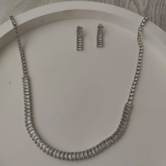 VB48- ZİRKON KOLYE VE KÜPE SET