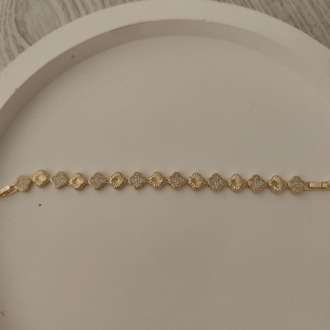 KE4- Altın kaplama 14K Xuping Yonca Bileklik