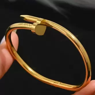 Kalp Çivi Formlu Minimalist Kelepçe Bileklik