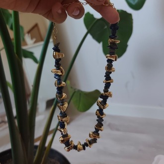 VB59- LAPİS LAZULİ DOĞAL TAŞ KOLYE