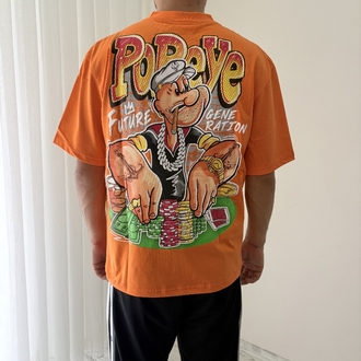 Popeye Oversize Turuncu Tişört