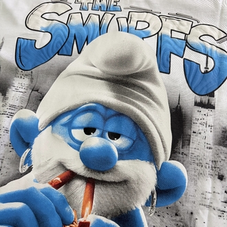 Smurfs Oversize Beyaz Tişört