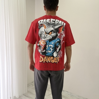Tom Oversize Kırmızı Tişört