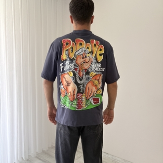 Popeye Oversize Füme Tişört