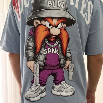 Yosemite Sam Oversize Açık Mavi Tişört