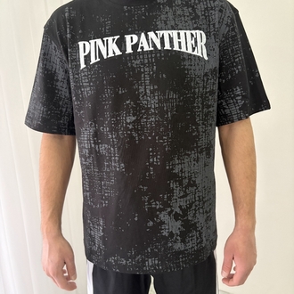 Pembe Panter Oversize Siyah Tişört