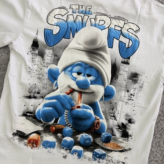 Smurfs Oversize Beyaz Tişört